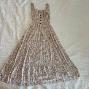 Floral Maxi Dress with Button Details